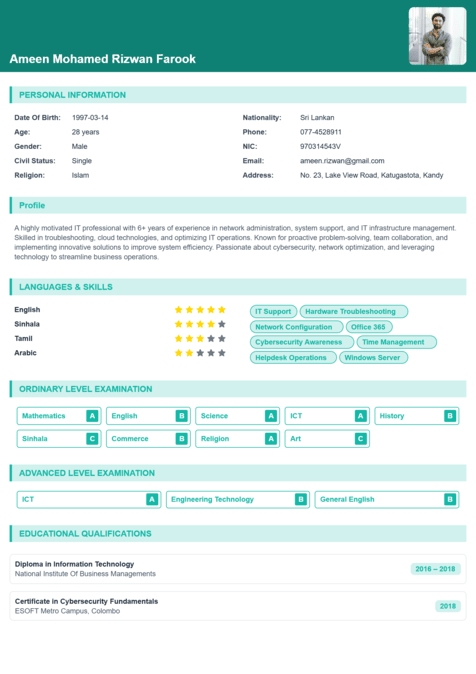 CV template preview 1