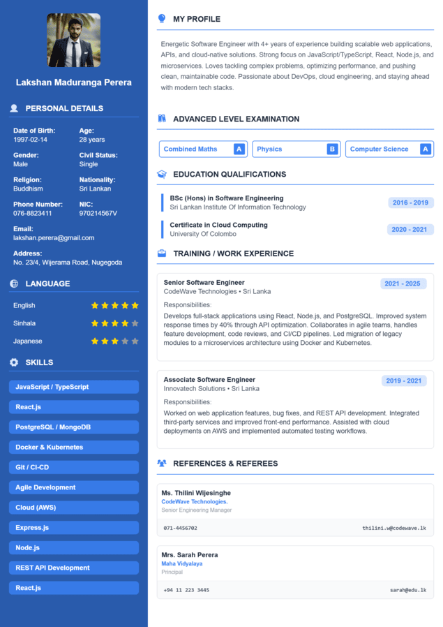CV template preview 3